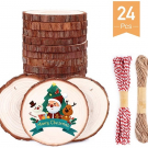 SOLEDI Holzscheiben 24 Stück 8-9 cm